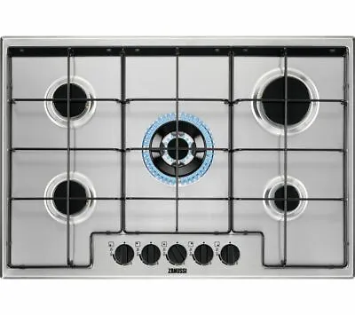 ZANUSSI EasyCook ZGNN752X Gas Hob - Stainless Steel U45560 • £189.99