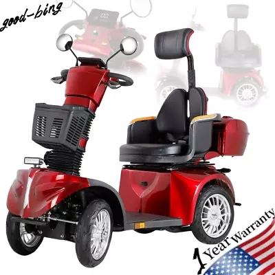 800W 4 Wheels Electric Mobility Scooter Heavy Duty All Terrain For Senior 500lbs • $2219.26