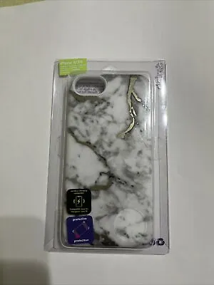 Claire's Accessories White Marble Pattern IPhone 6/7/8 Phone Case Wireless  Char • £3