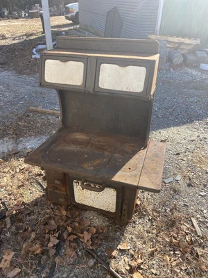$400 • Buy Atlanta Stove Works Black Cast Iron Wood Burning Kitchen Coal Cooking Stove Oven