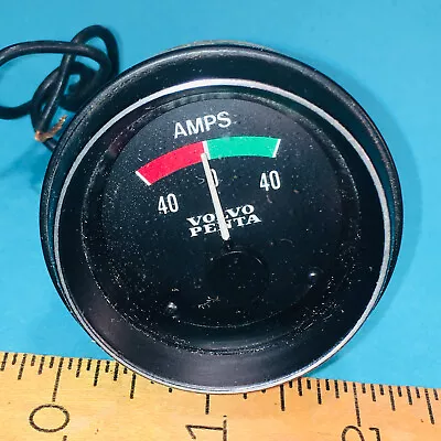 Volvo Volt Meter Ammeter Amps Voltmeter Penta 40 Battery Gauge Vintage Volts • $29