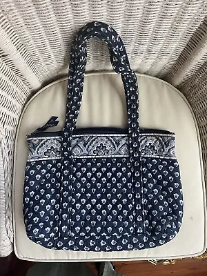 Vera Bradley Nantucket Navy Tote Bag Quilted Bag Floral Purse • $20