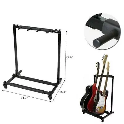 Multi Guitar Stand 3 Holder Folded Organizer StudioStage Bass Acoustic Electric • $23.58