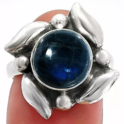 Blue Fire Labradorite - Madagascar 925 Sterling Silver Ring S.7 Jewelry R-1125 • £10.29