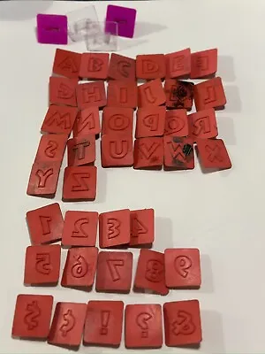 40 Vintage Rose Art Orange Rubber Ink Stamps Bundle Letters Numbers & Symbols • $12