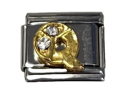 Puffy Raised Gold Letter Q Queen Italian Charm 9mm Bracelet Link Birthday Gift • $1.50