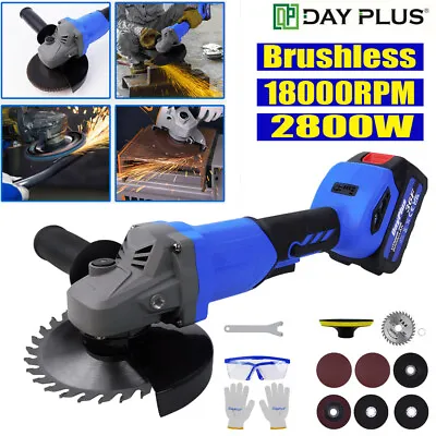 Cordless Angle Grinder With 6Ah Battery And Charger & Disc Kit Power Tool Sander • $49.40