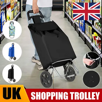 £13.99 • Buy Lightweight Folding Shopping Trolley 2Wheels Cart Luggage Waterproof Grocery Bag