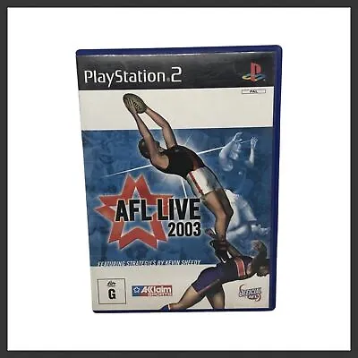 AFL LIVE 2003 Sony Playstation 2 PS2 Complete PAL Game V Good Condition • $6.95