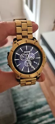 £225 • Buy Nixon The Mission Gold Smart Watch