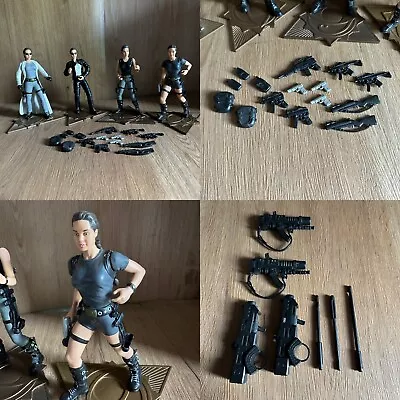 4 X Lara Croft Tomb Raider Playmates 5.5  Action Figure W/Weapons & Accs Bundle • £59.99