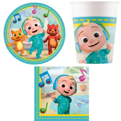 COCOMELON Party Plates Cups And Napkins  Premium Birthday  OFFICIAL LISCENSED • £3.29