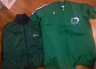 (2) Vintage Dallas Mavericks Sandknit Warmup And Jacket Derek Harper Team Issued • $250