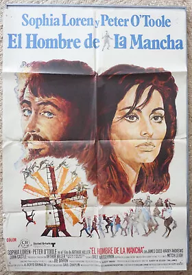 MAN OF LA MANCHA SOPHIA LOREN 1972 Original Movie Poster Spanish DON QUIJOTE • $35