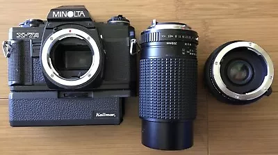 Minolta X-7A 35mm Camera With 2 Lens Vivitar Japan Kalimar • $34.99