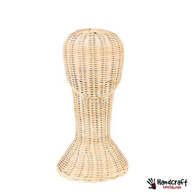 $29.95 • Buy 14  Mannequin Display Stand Rattan Head Handmade Unisex Hat Wig Wicker Sunglass