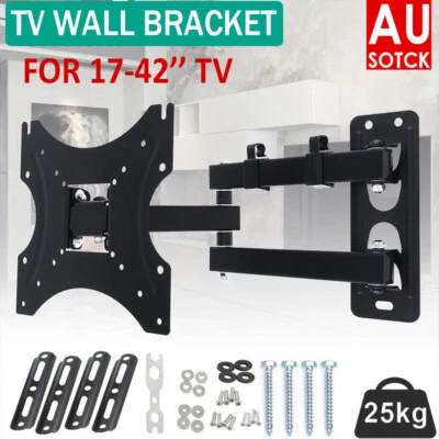 $17.45 • Buy Full Motion TV Wall Mount Bracket Swivel Tilt 32 37 40 42 50 52 55 Inch LED LCD