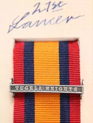 Qsa Queens South Africa Medal Ribbon Bar Clasp Tugela Heights Boer War Campaign • $23.27