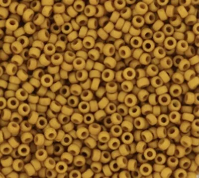 Miyuki Size 11 Seed Beads Opaque Mustard 10 Grams • £2.95