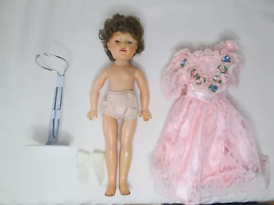 Vintage 50s SHIRLEY TEMPLE ST-12-N Sleepy Eye Doll 12  W/ Dress Socks & Stand • $20