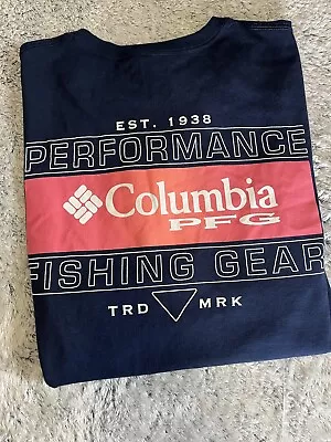 NEW 4X COLUMBIA MENS Black Tee Shirt Short Sleeve Angler Mgmt PFG • $21