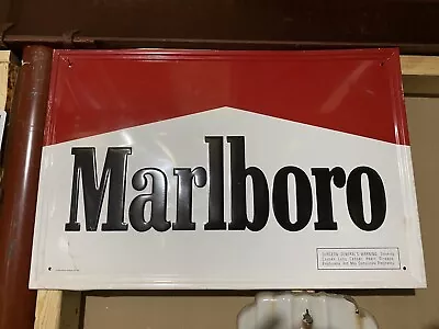 RARE Vintage Marlboro Metal Sign Authentic   1991 “ Store Display Liquor Sign • $79.99