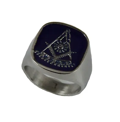 T79 Past Master Stainless Steel Ring Mason Freemason Masonic Rocker Sun Masonry • $28