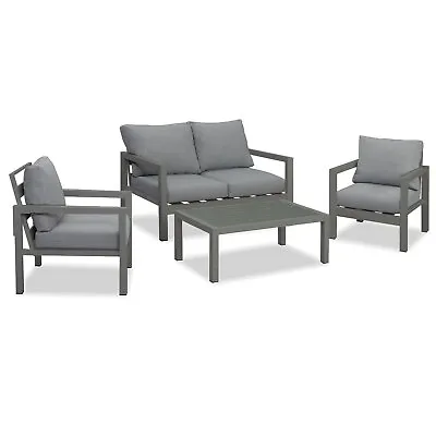 $999.99 • Buy New Charcoal Outdoor Aluminium Sofa Lounge Setting Furniture Set Chairs Table