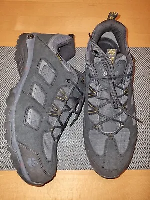 Hiking Shoes Mountain Shoes Jack Wolfskin Size 44.5 UK 10 Black / Gray • £70.94