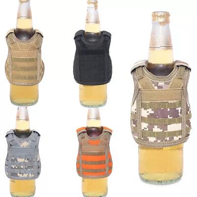 USWC Tactical Mini Beer Bottle Wine Cooler Vest Molle Adjustable Beverage Jacket • $14.58