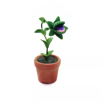 1/12 Scale Dollhouse Miniatures Mini Potted Plant Flowers Clay Handmade Decorate • $12.88