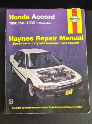 Repair Manual Haynes  1990-1993 Honda Accord 42012 • $11.73
