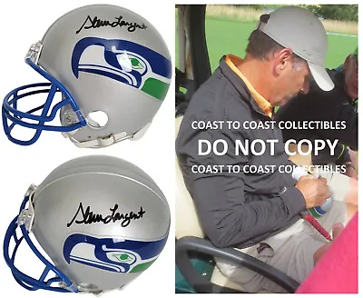 Steve Largent Signed Seattle Seahawks Mini Football Helmet Proof Beckett Auto • $199.99