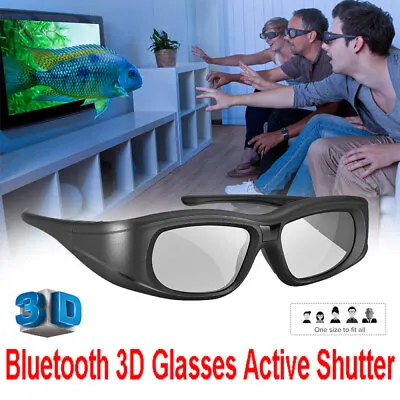 Elikliv Bluetooth 3D Glasses Active Rechargeable For Panasonic TV Sony Samsung • £28.50
