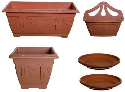 £2.83 • Buy Venetian Plant Pot Planter Base Rectangular Square Wall Fence Saucer Home Garden