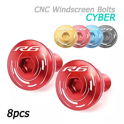 Red Windshield Windscreen Bolts Kit For Yamaha YZF R6 98 99 00 01 02 • $14.28