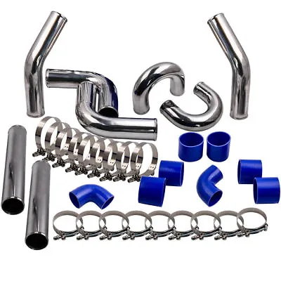 2.5  Aluminum Turbo Intercooler Elbow Pipe Kit +Silicone Hose+Clamp Universal • $93.59