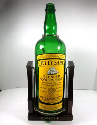 Vintage Cutty Sark Whiskey Promo Ad Gallon Display Swing Pouring Bottle W/ Stand • $29.99