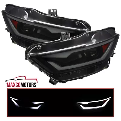 Smoke Projector Headlights Fits 2015-2017 Mustang 18-20 Shelby HID/Xenon LED Bar • $408.49