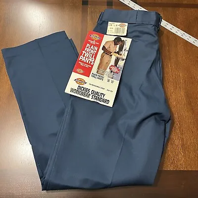 NWT Vintage Made In USA Dickies Pants Work Workwear Navy Blue Measures 36x31 • $66