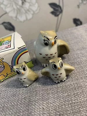 Wade Whimsie Happy Family Owl Set Boxed Great Condition • £25