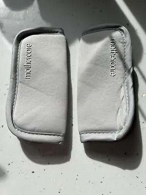 Mothercare Journey CarSeat Shoulder COVER PADS Silver/grey Harness Belt Straps • £8