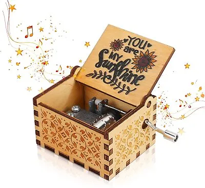 £10.20 • Buy Music Box You Are My Sunshine Vintage Hand Crank Musical Boxes Gift For Birthday