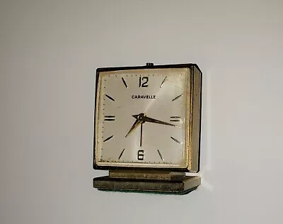 Vintage Brass Caravelle Swiss 7 Jewel Clock Works 2  Tall • $45