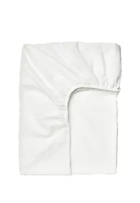 2 X - IKEA TAGGVALLMO Fitted Sheet White Single  Bed Sheet  PACK OF  2 New • £17.66