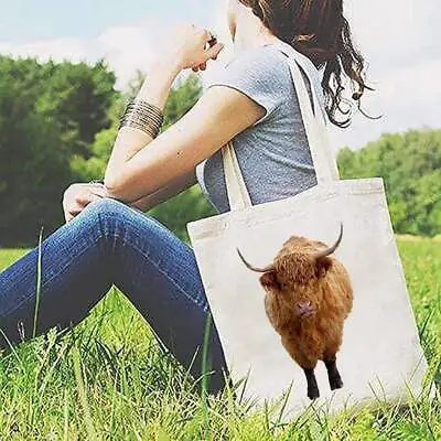 £7.99 • Buy Tote Bag Natural - Cow Designs - Tote Shoulder Shopper Handbag - Reusable Bags