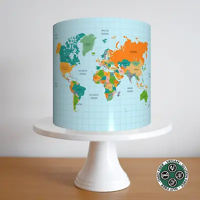 Map World Globe Cake Topper Border Strip Wrap Pattern Birthday Party Deco Gift • £6.49