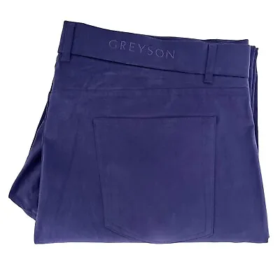 NWT Greyson Trouser Pants Men's 40x32 Slim Fit Armonk Stretch Sueded Purple • $59.99