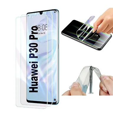 2x For HUAWEI P30 PRO Hydrogel Full Coverage LCD Screen Protector Shield Cover • £3.90