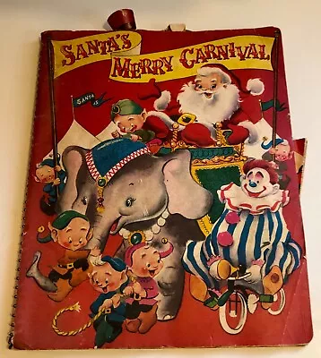 Vintage 1955 Santa's Merry Christmas Childrens Pop-Up Book • $8.80